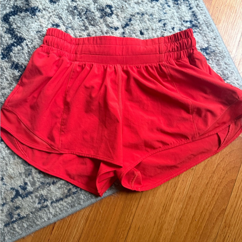 lululemon athletica Vibrant Red Athletic Shorts